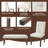 6-Piece Modern Rectangular Dining Table Set with 4 Upholstered Chairs and Bench, Space-Saving Design, Available in Natural or Walnut Finish-1851460822
