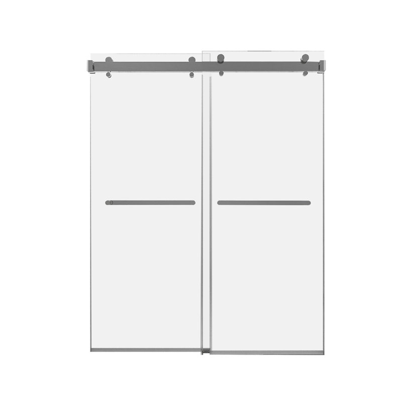 Porte de douche sans cadre avec porte H 59 po x l 76 po Abegayle
