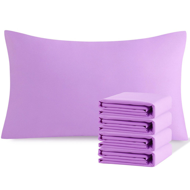 Easy Care Brushed Microfiber Pillow Case Microfiber Polyester Pillowcase With Envelope Closure By Lotechicw, Light Purple