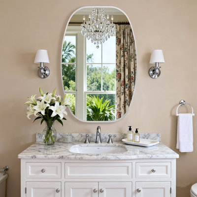 Metal Oval Wall Mirror