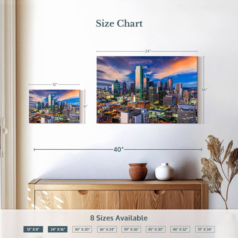 Horizon de Sireci, Dallas, Texas, H 16 po x l 24 po