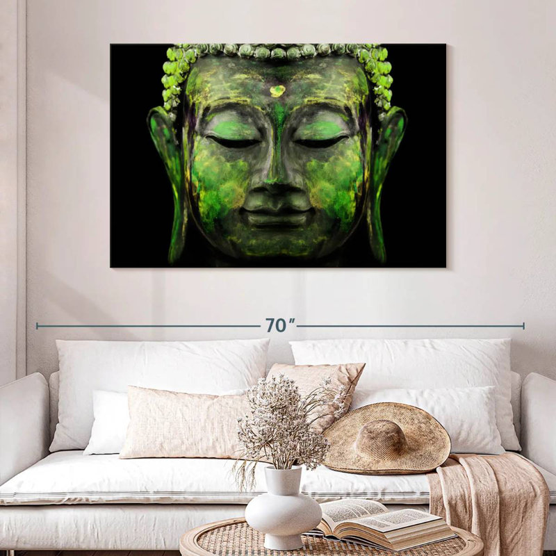Adella Green Buddha, 32" H x 48" W