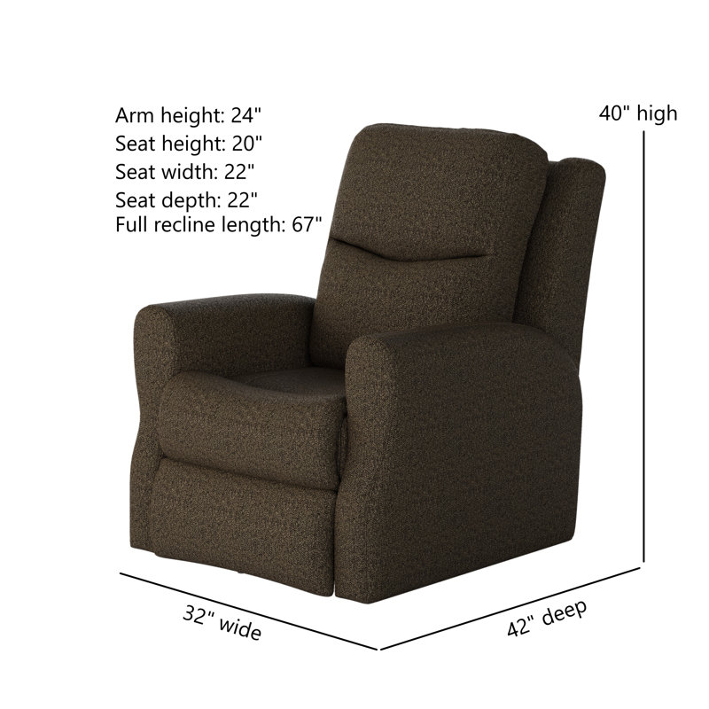 Fame Headrest Recliner, Brown, Power/Wall Recliner