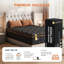 Matelas en mousse viscoélastique imprégnée de gel avec surmatelas en laine-87658969-85503268