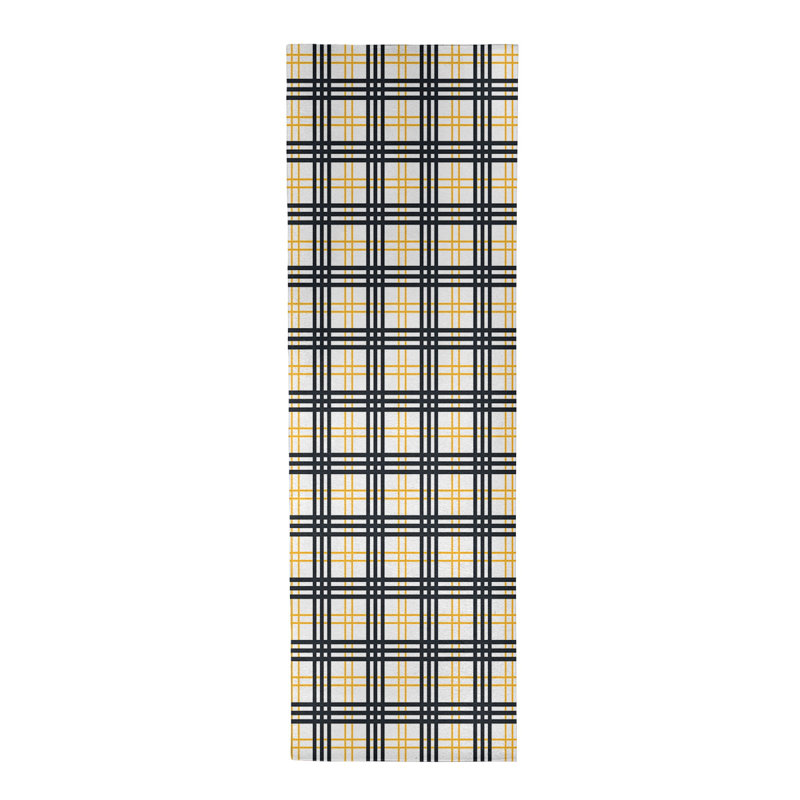 Tapis noir / blanc à carreaux, Tapis de couloir 2 pi 6 po x 8 pi