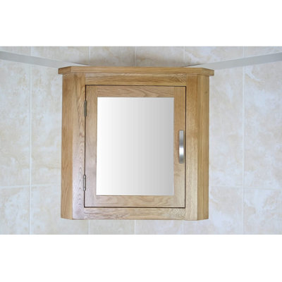 Cota 440mm W 520mm H Corner Medicine Cabinet Mirror 1 Adjustable