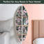 Étagère murale pour planche de surf avec feuilles de palmier tropicales - rose et vert
