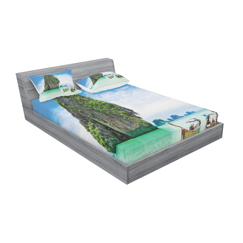 Microfiber Sheet Set, Queen Sheet Set with Fitted Sheet