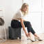 Boîtes de rangement pliables avec repose-pieds et tabouret avec 4 pieds en plastique pour le salon et la chambre à coucher