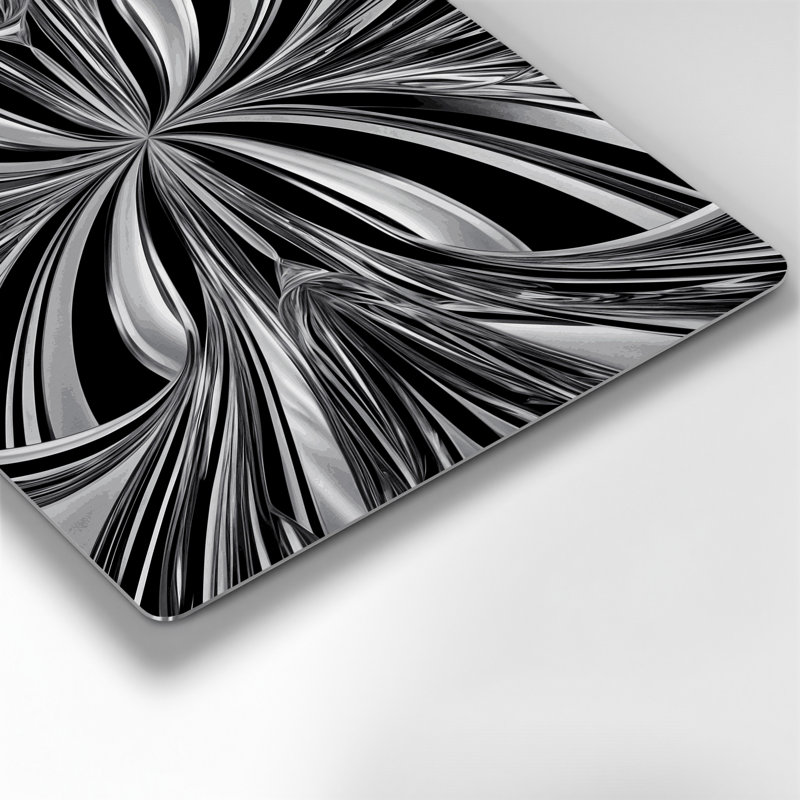 Art mural noir Op Art 3, 11" H x 14" W x 0.05" D