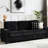 Corduroy Fabric 3 With Cup Holders - 83.86" Compressed Couch For Bedroom, Office, Living Room, Black-1906452885