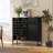 44.3" Farmhouse Sideboard With Coffee Bar, Rustic Storage Cabinet With Lattice Doors And Drawer For Living Room & Kitchen-234455260