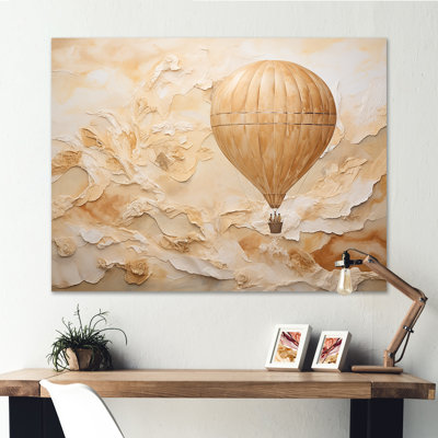 Minimalisme, montgolfière, voyages sur toile