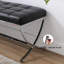 Banc de repose-pieds capitonné Modern