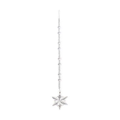 Silver K5 Crystal Beaded Drop Ornament