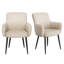 Modern Faux Leather Upholstered Arm Dining Chair-469426146