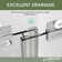 44"-48" W x 72" H Double Sliding Shower Door Semi-Frameless Bypass Sliding Door with SGCC Tempered Glass Explosion-Proof Film, 2 Towel Bars for Walk-in Bathroom