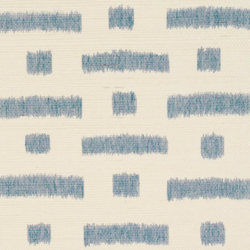 Abstract Ikat Sisal Wallpaper, Red