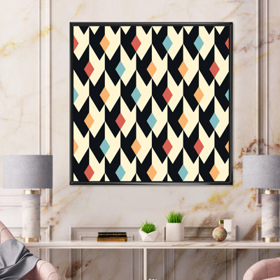 " Red Blue, Yellow Diamonds On Triangular Shapes II "