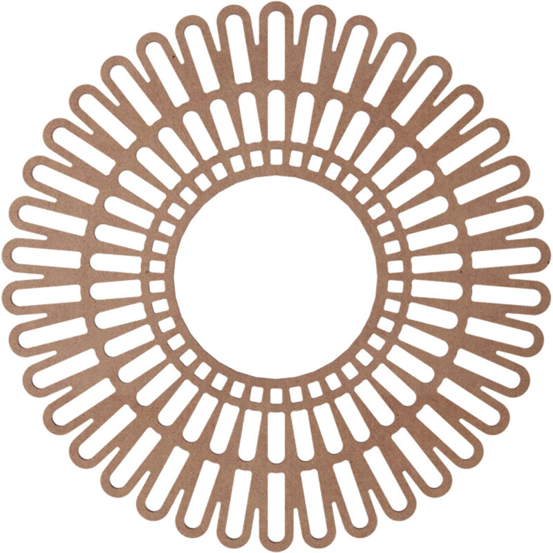 Médaillon de plafond en bois Cornellius, Bois (qualité peinture), H 20 po x l 20 po x P 0,38 po