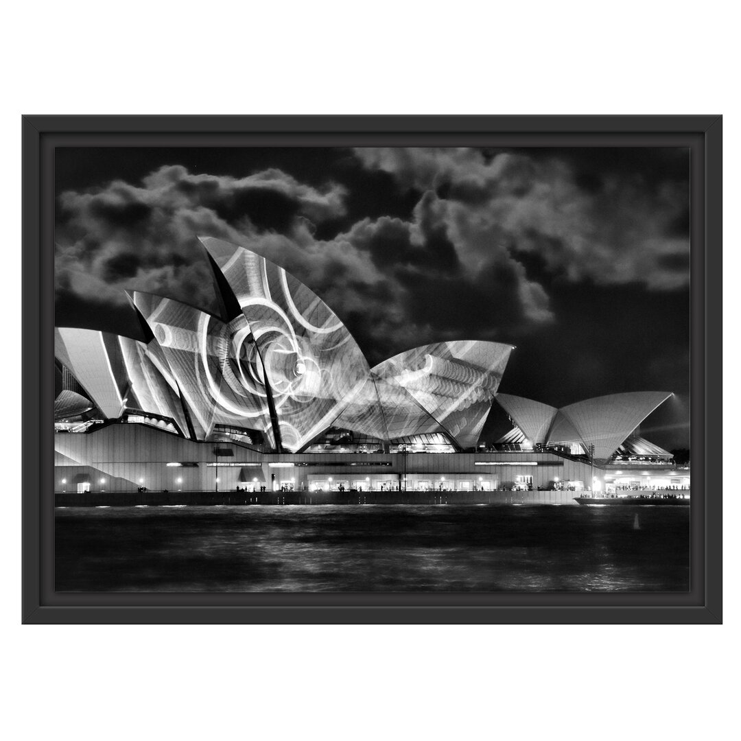 Sydney Opera House Lights Gerahmter Fotokunstdruck