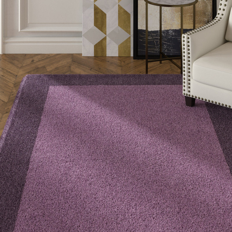 Wool Hand Loomed Area Rug Mauve, Rectangle 160 x 230cm