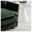 Canapé 3 places de style Mid-Century moderne avec 2 accoudoirs et 3 coussins décoratifs, canapé pour salon en chenille verte-1810203382-1810203379