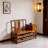 Brown Solid Wood Double-layer Shelf Entryway Bench