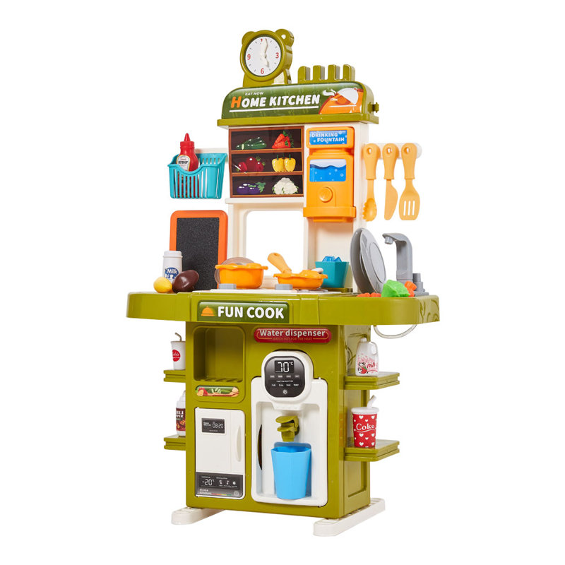 Interactive Kids Kitchen Playset with Lights, Sounds & Steam