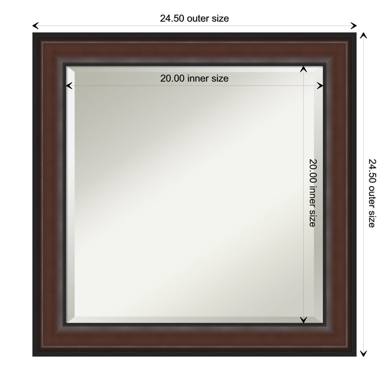 Miroir de salle de bain Hilma, 25 po x 25 po