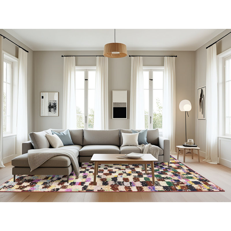 Tapis abstrait moderne 669, Rectangle 8 pi x 10 pi