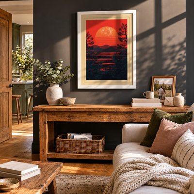 Sunset Over Silent Waters Japandi - Print