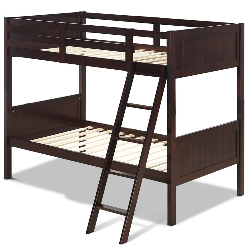Lit superposé simple en bois massif Ahreanna par Harriet Bee