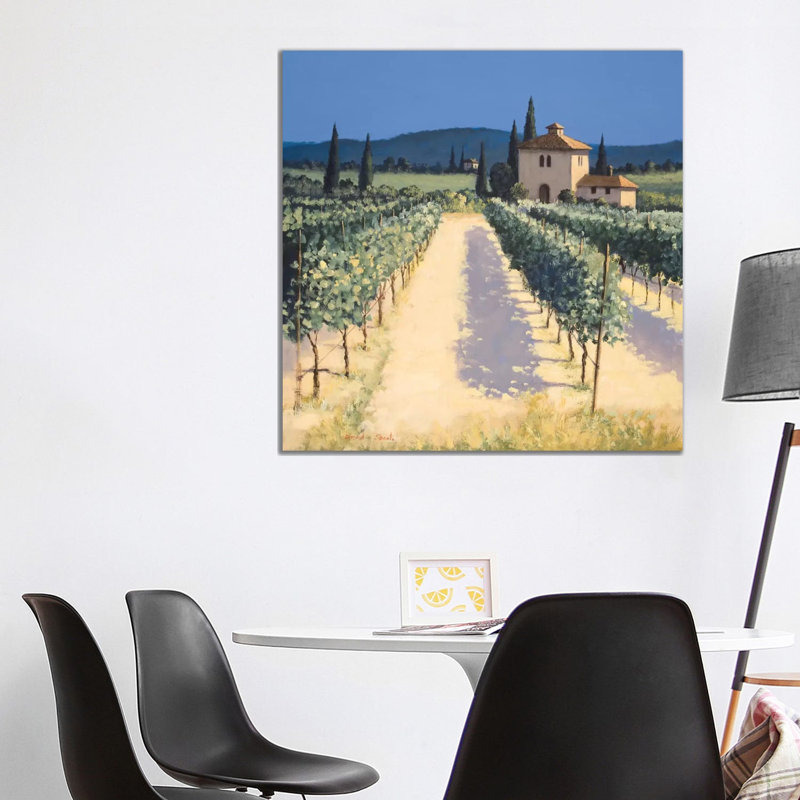 Vineyard Shadows - Wrapped Canvas Print, 93.98cm H x 93.98cm W x 1.91cm D