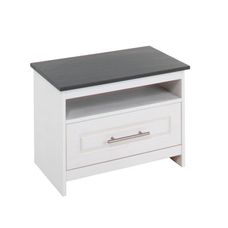 Nurbek Solid Wood Rectangle Accent Accent Chest, White