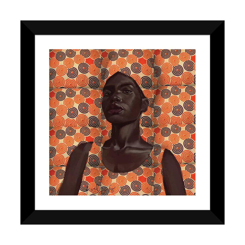 « Cire Series II » par Adekunle Adeleke, reproduction d’art, H 24 po x l 24 po x p 1 po, Papier encadré noir, Blanc