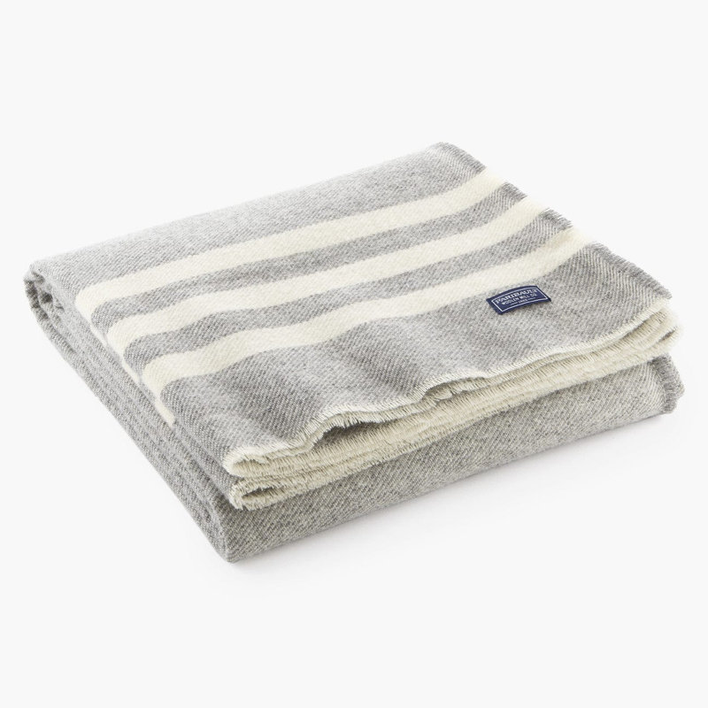 Jeté en laine Trapper, Gris