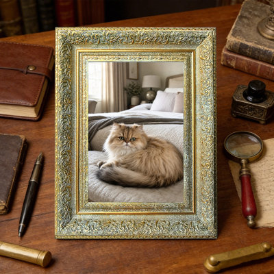 11" x 14" Antique Gold 1PC Modern Classic Picture Frame for Portrait Display