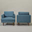 Ensemble de 2 fauteuils pivotants rembourrés Miller-1676801467