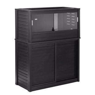 New Age Pet Ecoflex Large Reptile Enclosure With Matching Cabinet Stand Set In Black