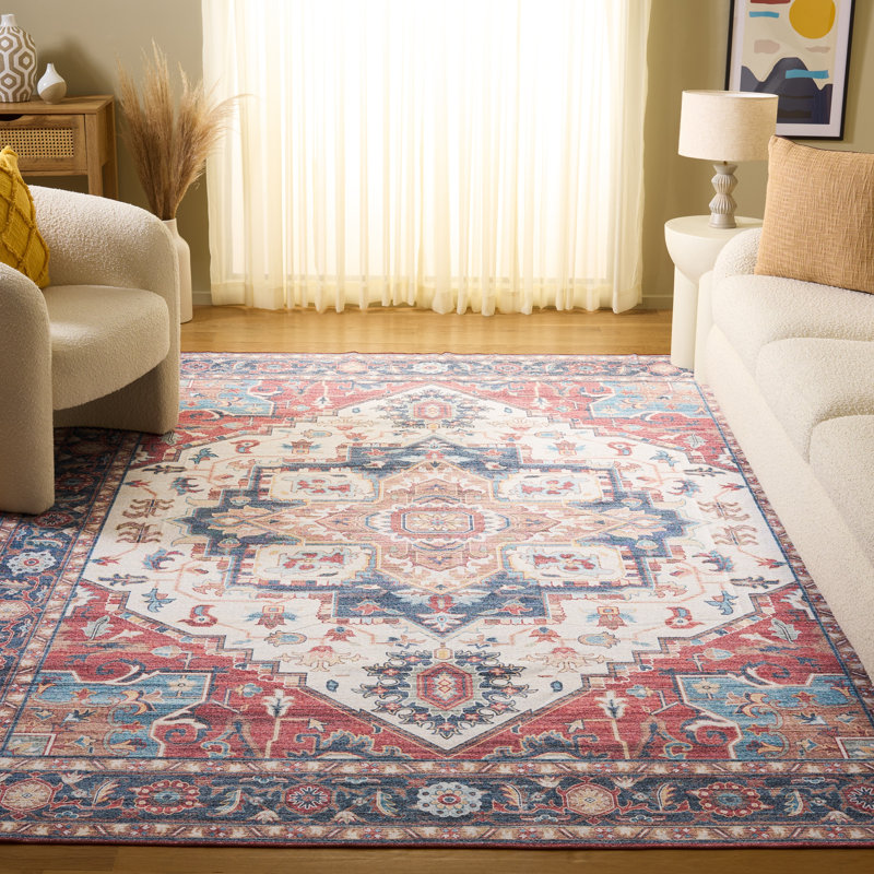 Sasho Performance Machine Washable Oriental Rug, Rectangle 8' x 10'