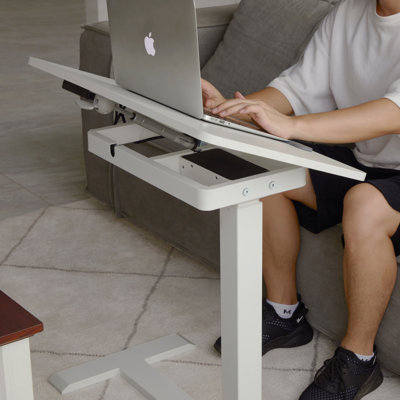 Akim 70cm W Laptop Standing Desk with Tilting Top & Rechargeable Battery and Two-Way Installation