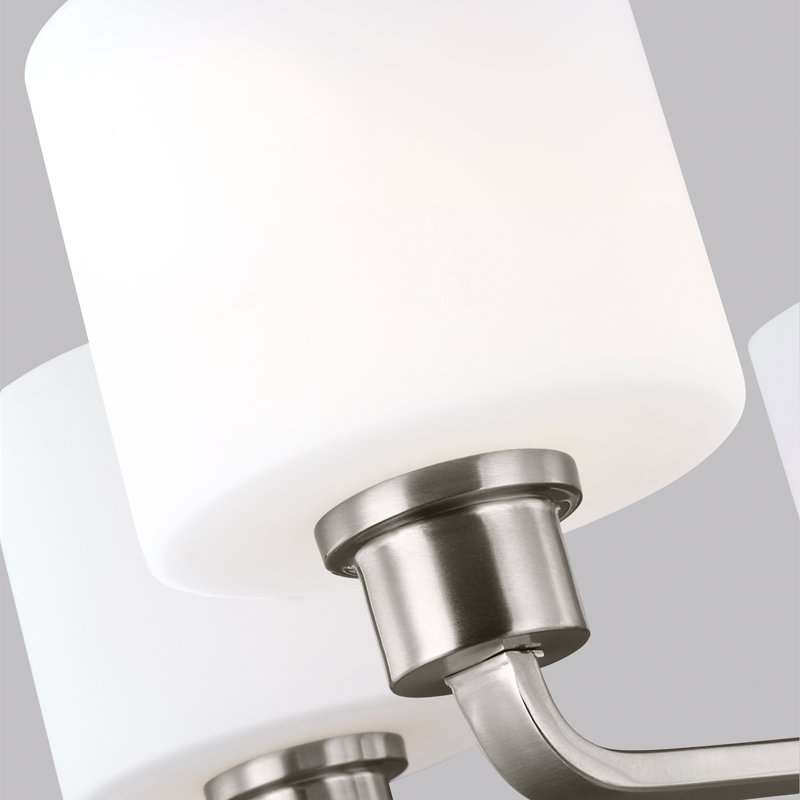 Lustre à cinq lumières Canfield de Génération Lighting , Nickel brossé, Non