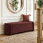 Banc de rangement rembourré 60 po en chenille avec dessus relevable et repose-pieds de 60 po-1730296712