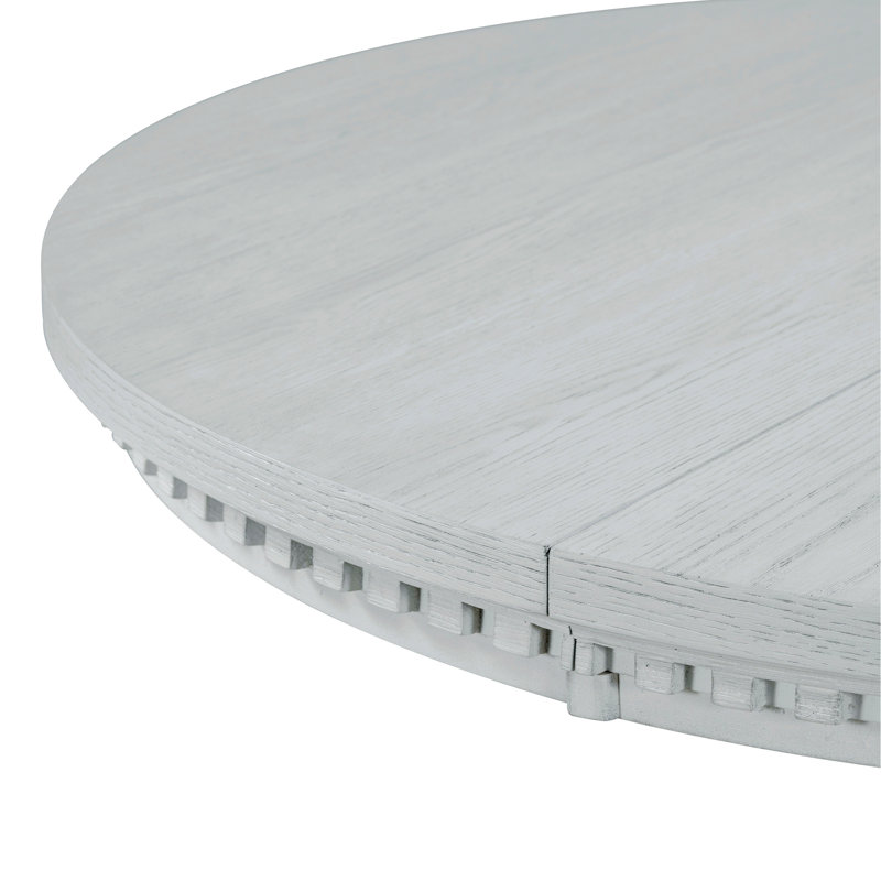 Ensemble de salle à manger 5 pièces, table ronde extensible et 4 chaises pour la salle à manger de cuisine, Gris antique