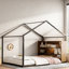 Metal House Bed With Shelves And Lights-1108328264-1108328268