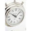 Modern & Contemporary Roman Numeral Metal Mechanical Tabletop Clock in Silver-84442889
