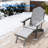 3-Postion Adjustable HDPE Adirondack Chair with Ottoman, All-Weather Folding Patio Chair with Cup Holder for Outdoor, 350lb Capacity-51096191