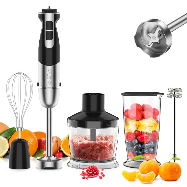 US STOCK 800 Watt 9 Speed Immersion Hand Blender with Various Attachments