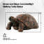 Statue de tortue de marche en béton / MgO brune et noire L 21,3 po XBrand, décoration d'intérieur ou d'extérieur, décoration de jardin, statuaire de tortue